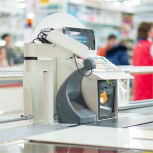 Kassensystem im Supermarkt