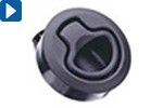 Schnappverschluss, flach, Kunststoff, schwarz (M1)