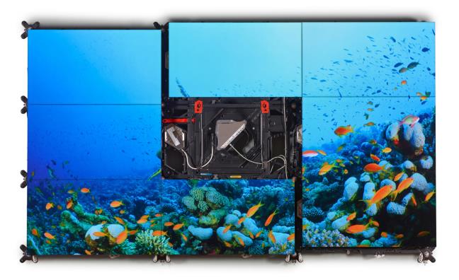 Gasfedern in der neuesten Videowand von Barco Gasfeder in Gasfedern in der neuesten Videowand von Barco